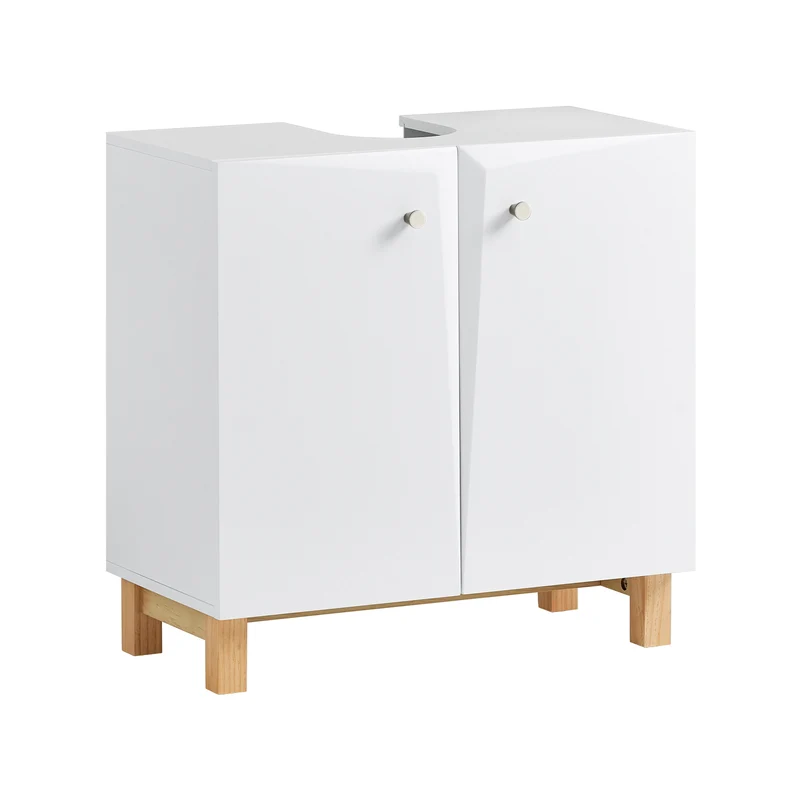 SoBuy BZR92-W Mueble para Debajo del Lavabo con 2 Puertas y Estante