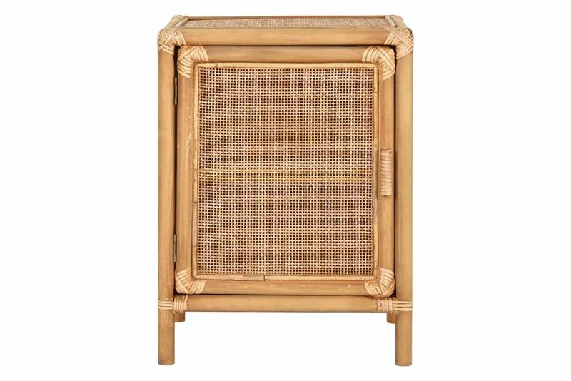 MESITA AUXILIAR ABETO RATAN 46X35X60 1 PUERTA