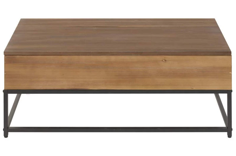 MESA CENTRO PLEGABLE HIERRO ABETO 100X55X40