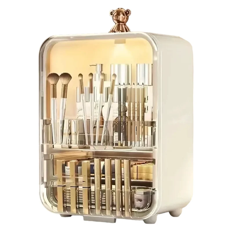 Organizador de Cosméticos con Luz LED y Espejo