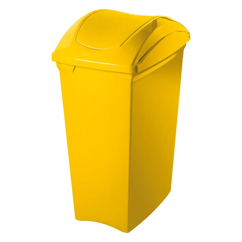 BASURERO SELECTIVO AMARILLO PLASTICO 40L