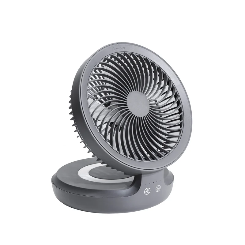 Ventilador Plegable Recargable con Luz LED y Control
