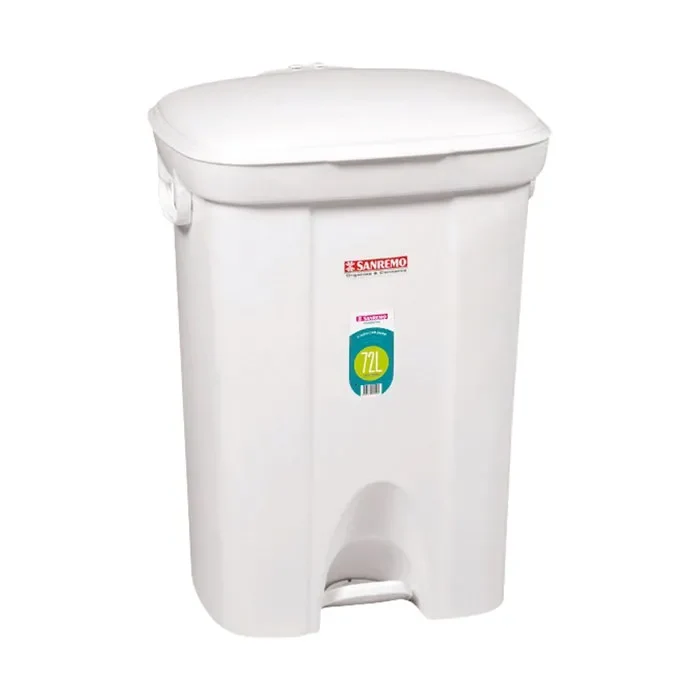 BASURERO PEDAL PLASTICO SANREMO 72L