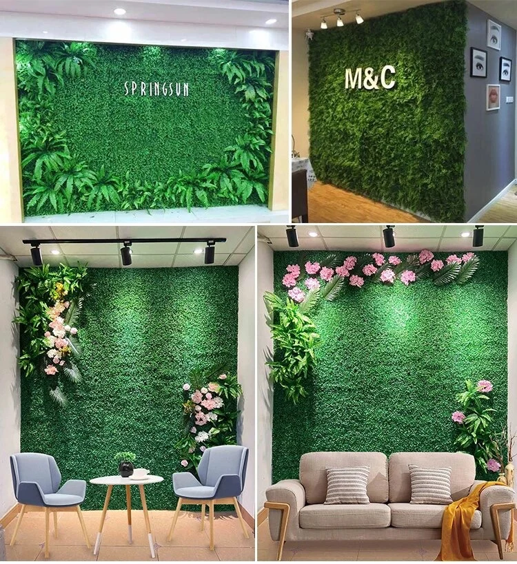 Césped de pared artificial para decoración 40x60cm verde