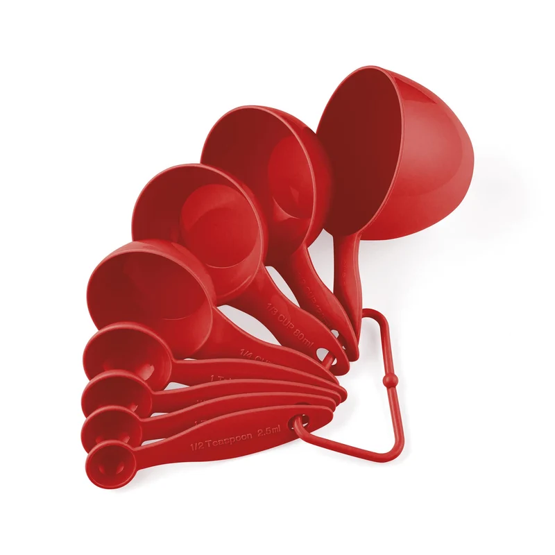 JGO. DE TAZAS MEDIDORAS 8PZA ROJO