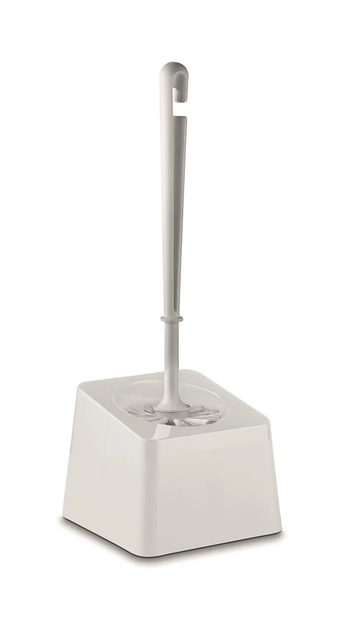 SOPORTE C/CEPILLO SANITARIO SLIM BLANCO SOLIDO