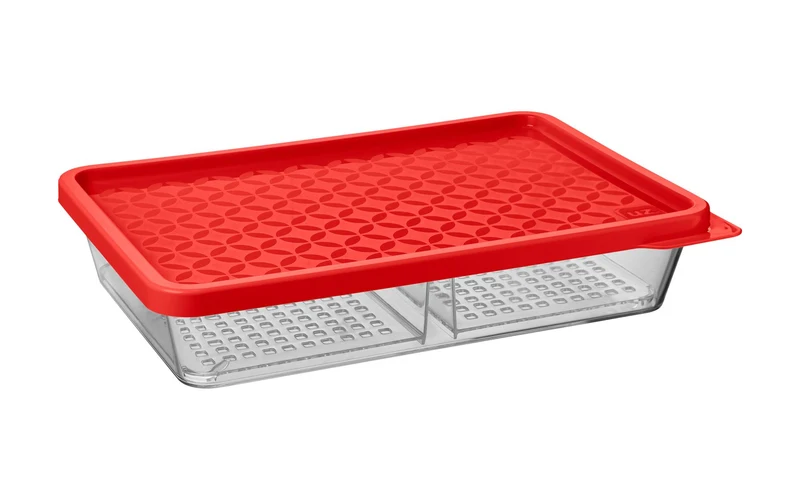 ORGANIZADOR DE FIAMBRE ROJO TRANSLUCIDO