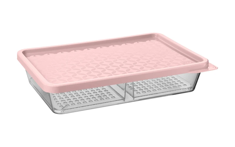 ORGANIZADOR DE FIAMBRE ROSADO TRANSLUCIDO