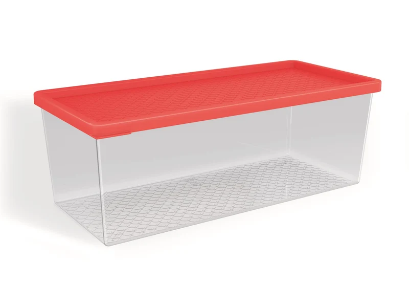 ORGANIZADOR MULTIUSO 4.5LTS XG TRANSP. TAPA ROJA