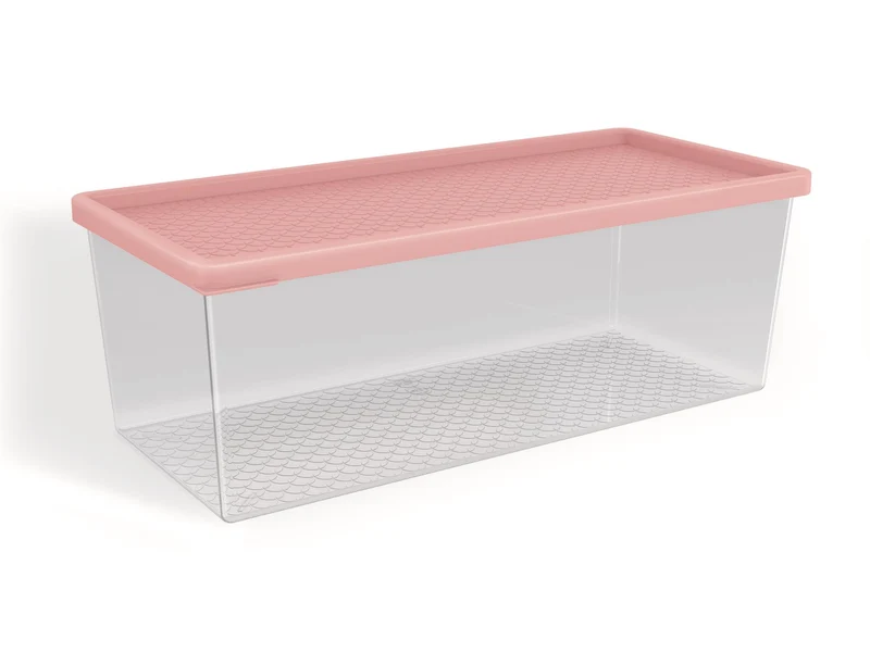 ORGANIZADOR MULTIUSO 4.5LTS XG TRANSP. TAPA ROSADA