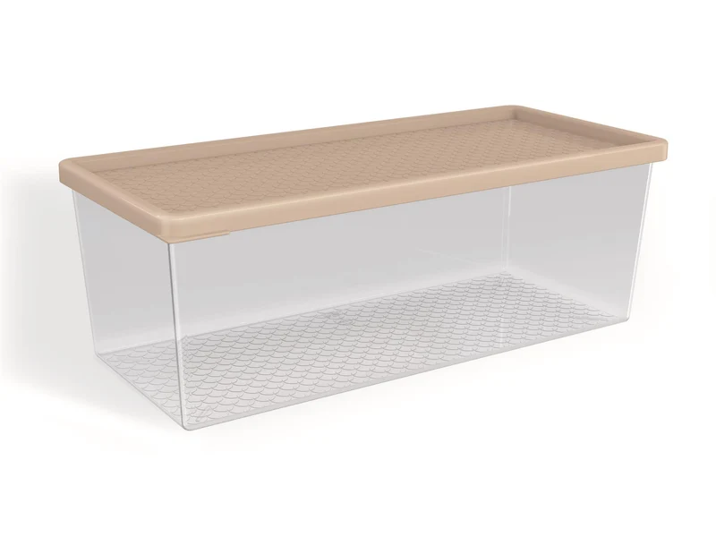 ORGANIZADOR MULTIUSO 4.5LTS XG TRANSP. TAPA CAPUCCINO