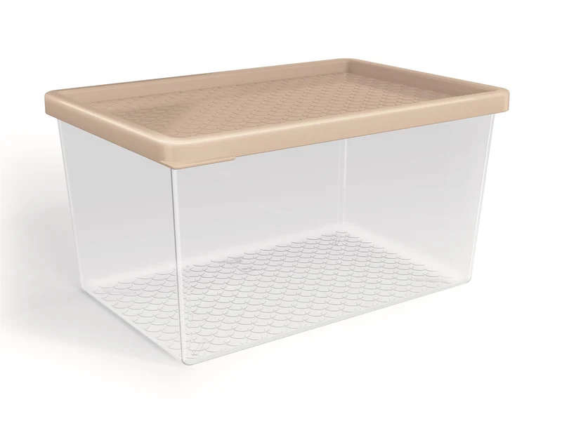 ORGANIZADOR MULTIUSO 2.9LTS TRANSP. TAPA CAPUCCINO
