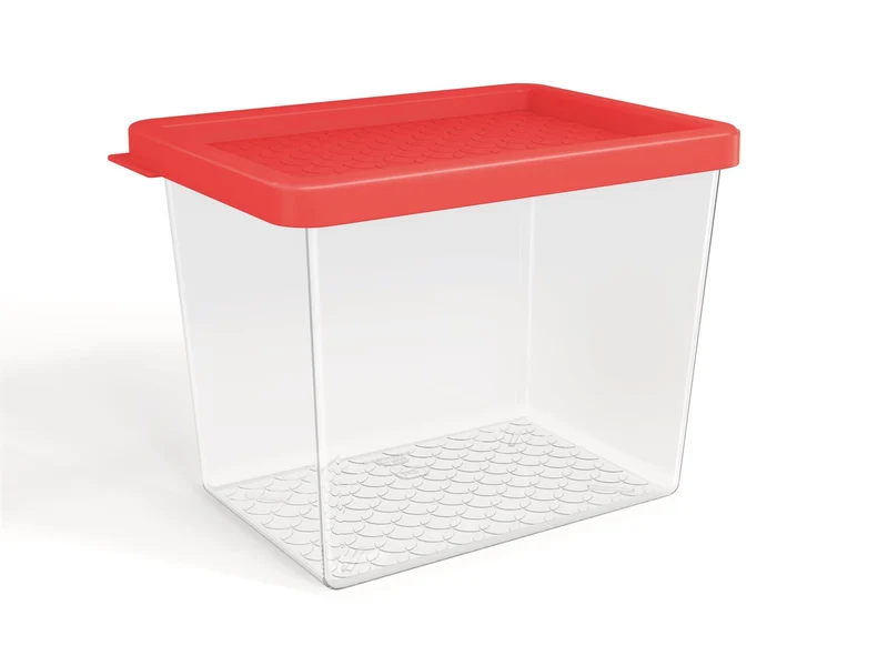 ORGANIZADOR MULTIUSO 1.3LTS TRANSP. TAPA ROJA