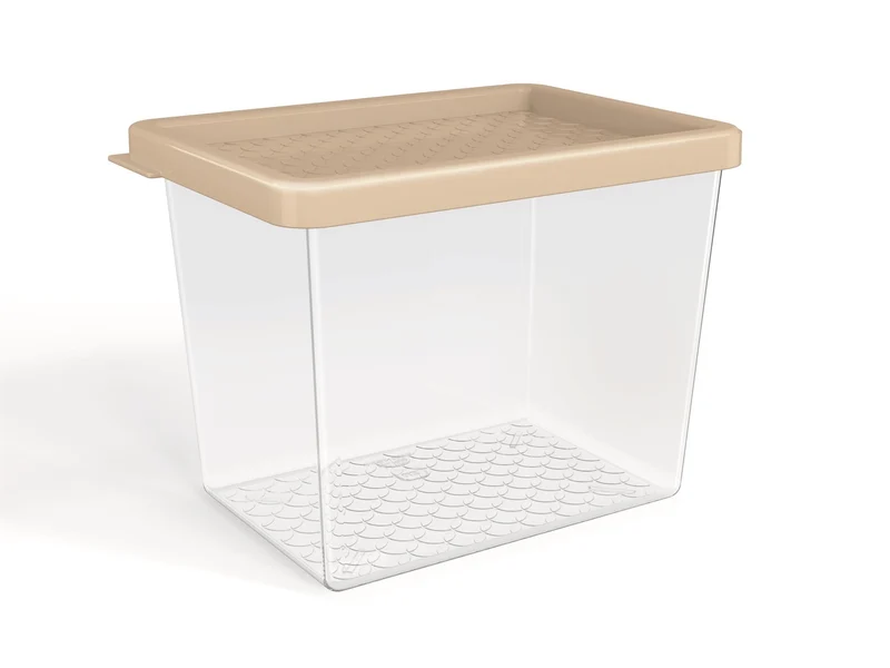ORGANIZADOR MULTIUSO 1.3LTS TRANSP. TAPA CAPUCCINO