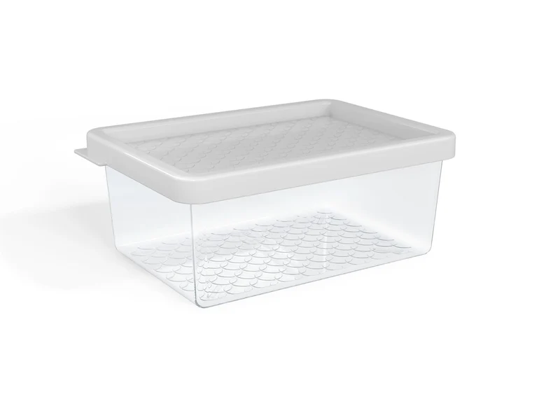 ORGANIZADOR MULTIUSO 600ML TRANSP. TAPA BLANCA
