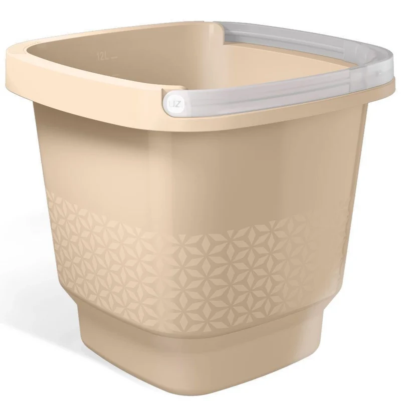 BALDE 12LTS PLASTICO CAPUCCINO CON ALZA