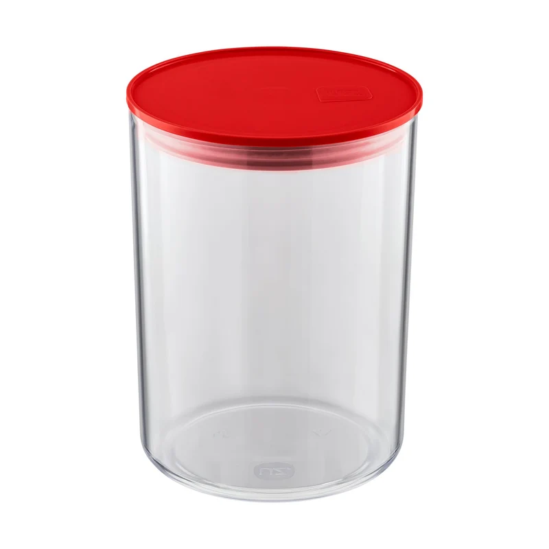 ORGANIZADOR C/TAPA ROJA HERMETICA 1,4L TRANSP.