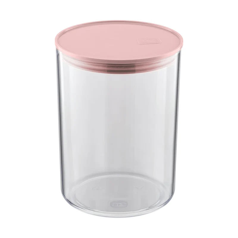 ORGANIZADOR C/TAPA ROSA HERMETICA 1,4L TRANSP.