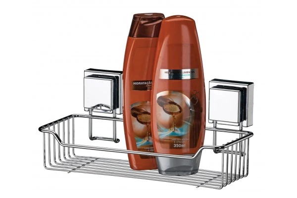 ORGANIZADOR DE BAÑO CON VENTOSAS - ACERO INOXIDABL