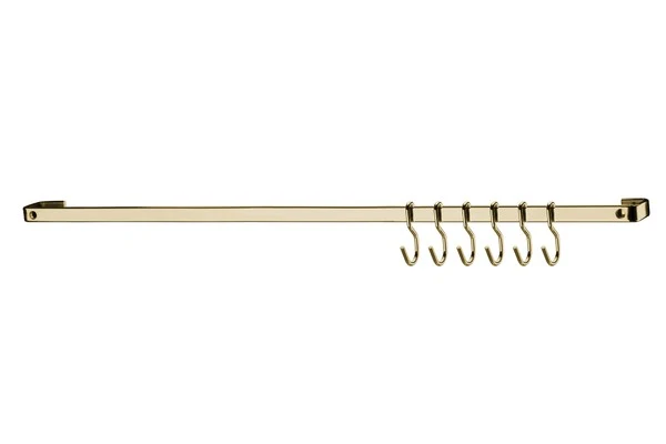 BARRA PIATINA 30CM CON 6 GANCHOS - DORADO
