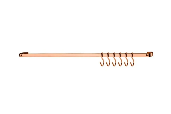BARRA PIATINA 45CM - CON 6 GANCHOS - ROSE GOLD