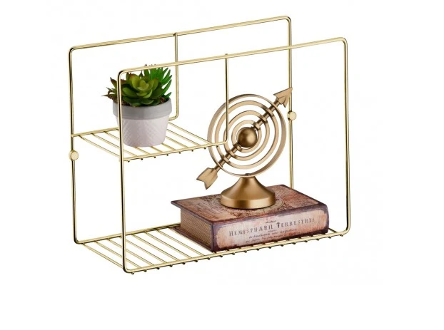 ESTANTE DE PARED DECORATIVO DORADO