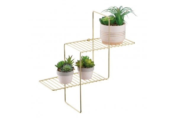 ESTANTE DE PARED DECORATIVO DORADO