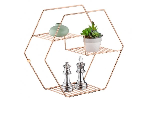 ESTANTE DE PARED DECORATIVO ROSE GOLD