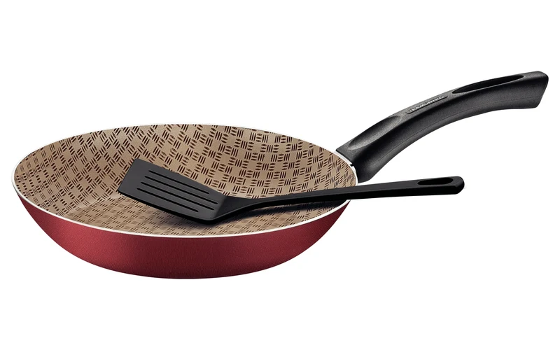 SARTEN CON ANTIADHERENTE EXTERNO ROJO 28 CM