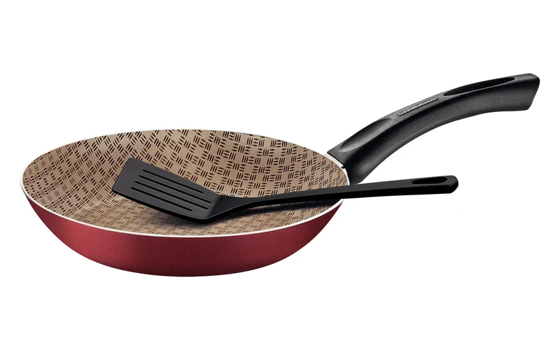 SARTEN CON ANTIADHERENTE EXTERNO ROJO 26 CM