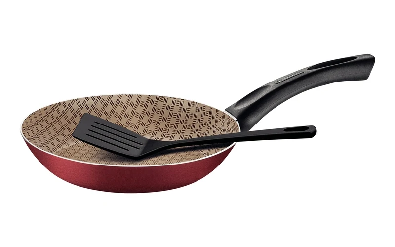 SARTEN CON ANTIADHERENTE EXTERNO ROJO 24 CM