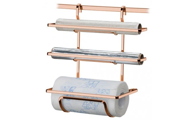 SOPORTE PARA ROLLO TRIPLE - ROSE GOLD