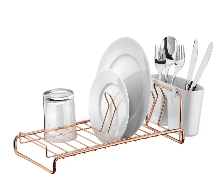 ESCURRIDOR DE PLATOS COMPACTO ROSE GOLD