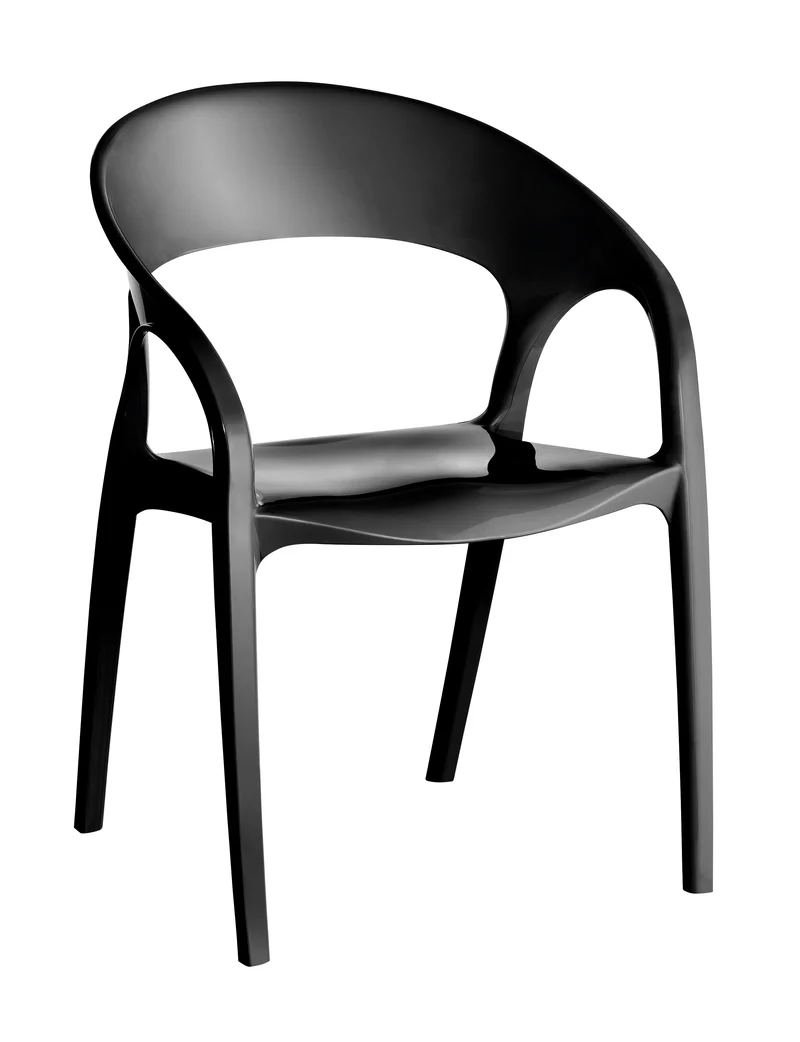 SILLAS GLASS PLUS NEGRO SOLIDO