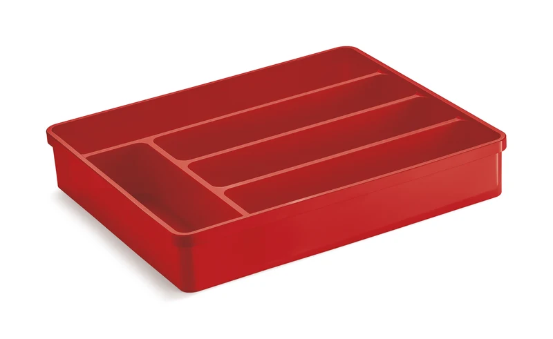 PORTA CUBIERTO SIN TAPA ROJO