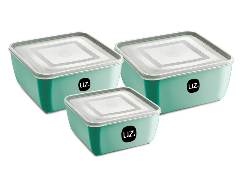 KIT 3 MULTIUSO CUADRADO VERDE MENTA SOLIDO