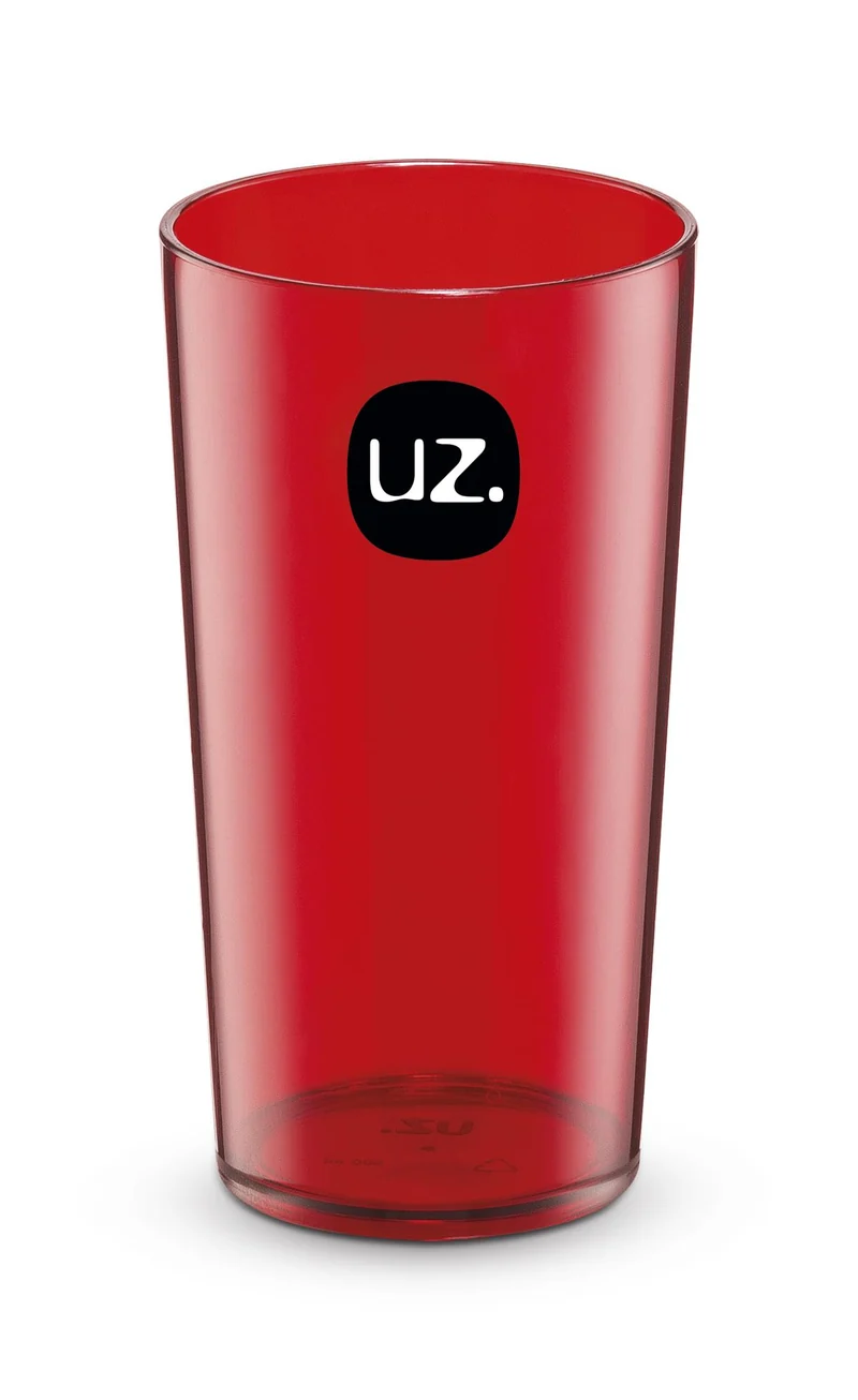 VASO 500ML ROJO TRASLUCIDO