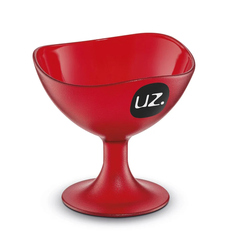 COPA PARA HELADO 300ML ROJO TRASLUCIDO