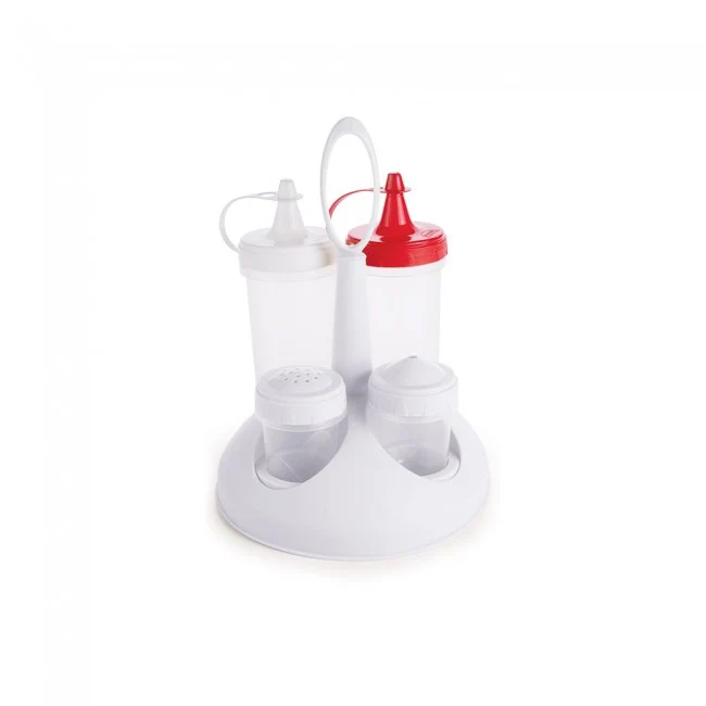 PORTA BOTELLAS PARA SALSA, SAL Y PALLILO