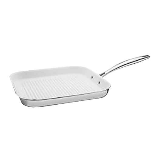 SARTEN PLANCHA ACERO INOX CON CERAMICA 28 CM