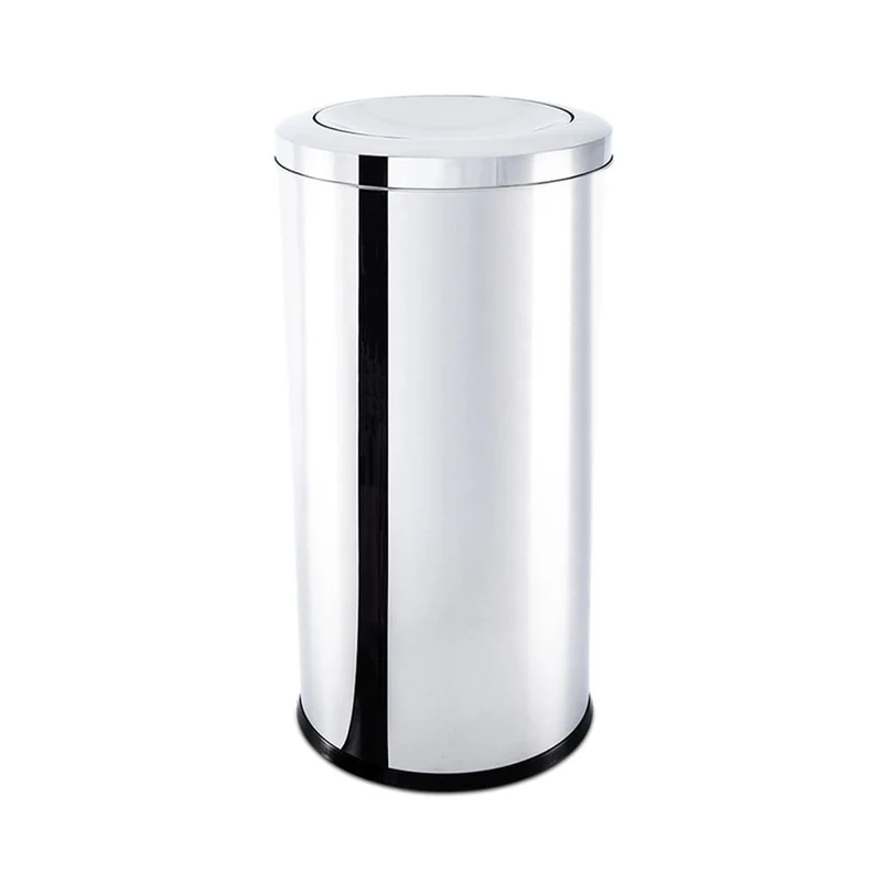 BASURERO ACERO INOX CON TAPA BASCULANTE 64 L