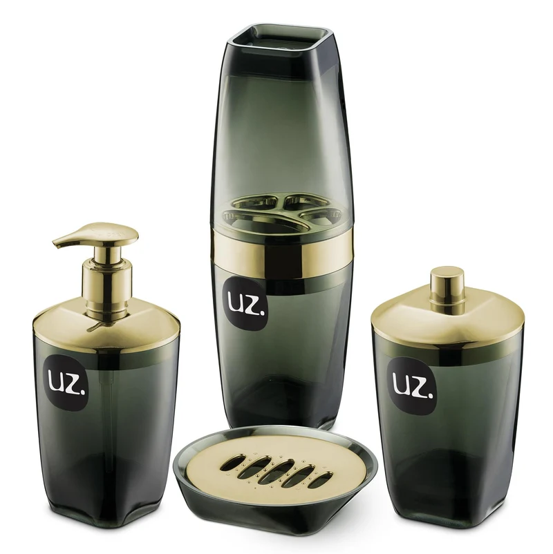 KIT HIGIENE PREMIUM NEGRO DORADO