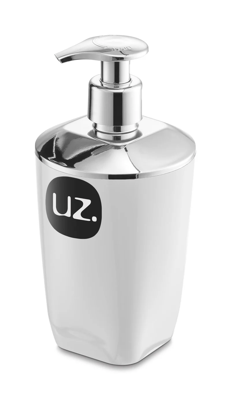 PORTA JABON LIQUIDO PREMIUM BLANCO METALIZADO