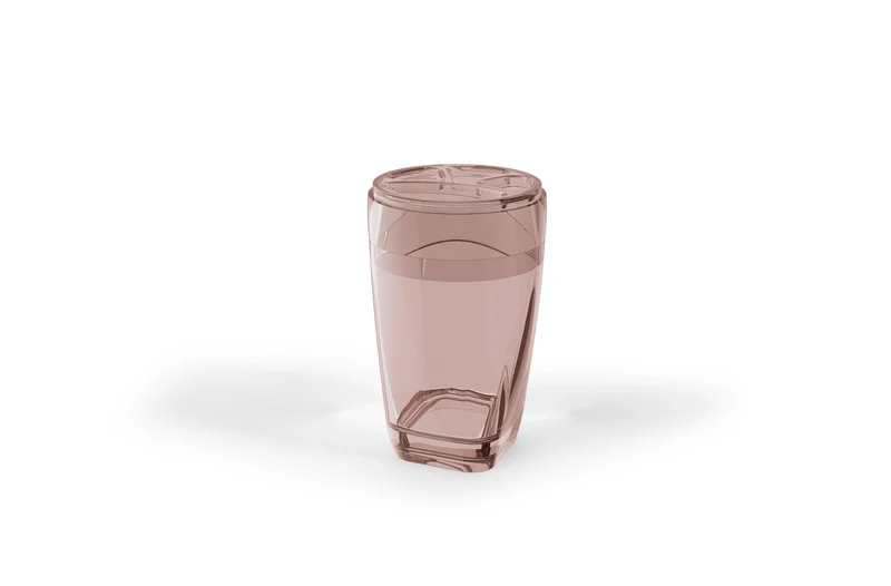 PORTA CEPILLO PREMIUM ROSA TRANSL.