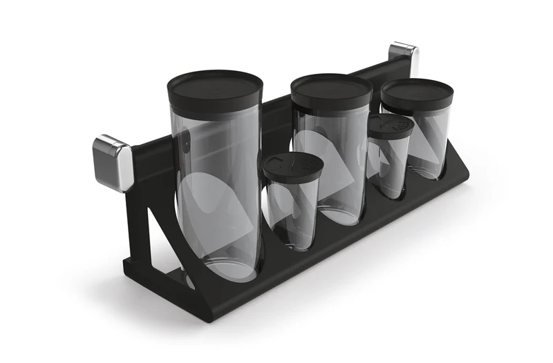 SOPORTE PORTA-CONDIMENTOS NEGRO SOLIDO