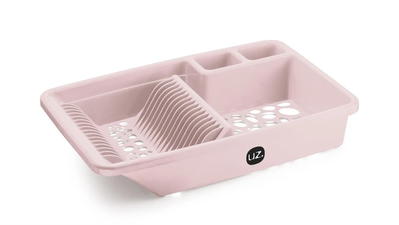 ESCURRIDOR DE PLATOS ROSA