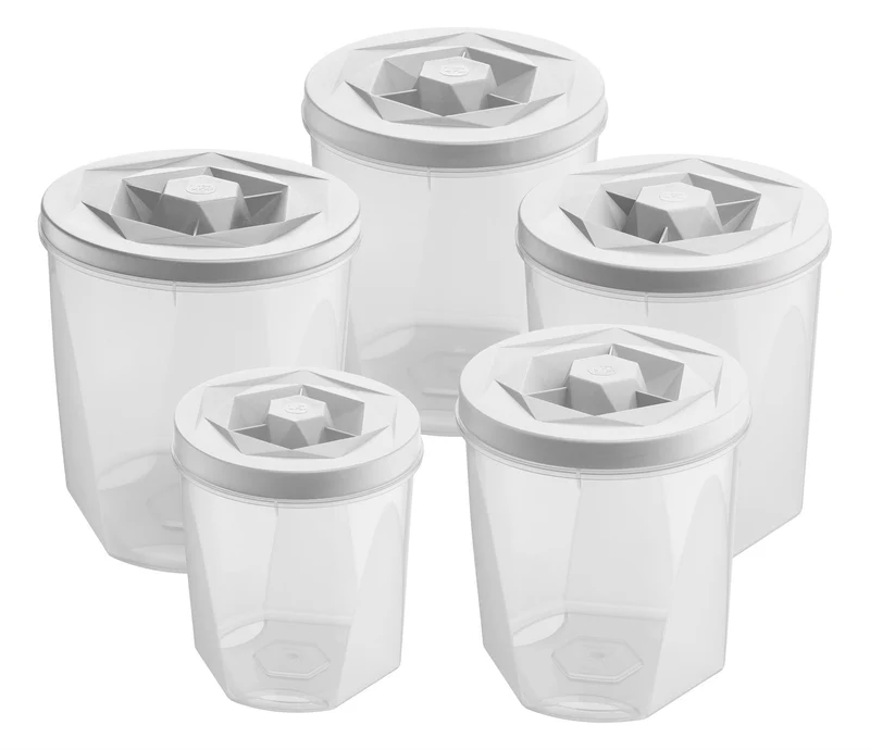 KIT POTE 5 PZA VISION BLANCO TRANSLUCIDO
