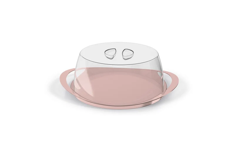 PORTA TORTA ROSA TRANSLUCIDO