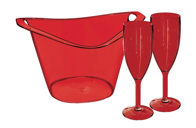 KIT FIESTA 3 PZA ROJO TRANSLUCIDO