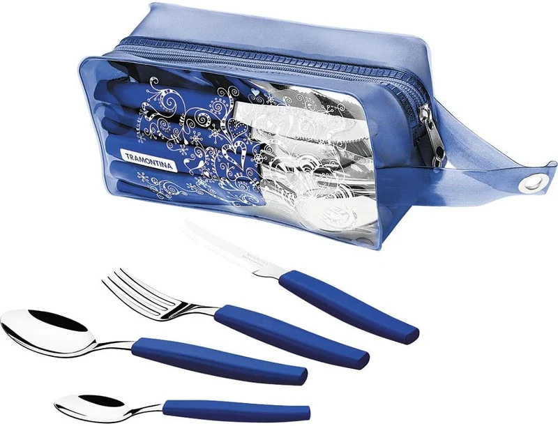 JGO. CUBIERTOS 24 PZA MUNIQUE AZUL
